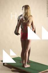 Underwear Woman - Man Black Standing poses - ALL Average Bald Standing poses - simple Academic