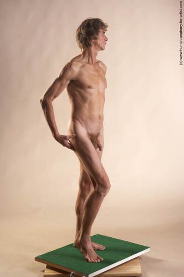 Nude Man White Standing poses - ALL Slim Short Grey Standing poses - simple Realistic