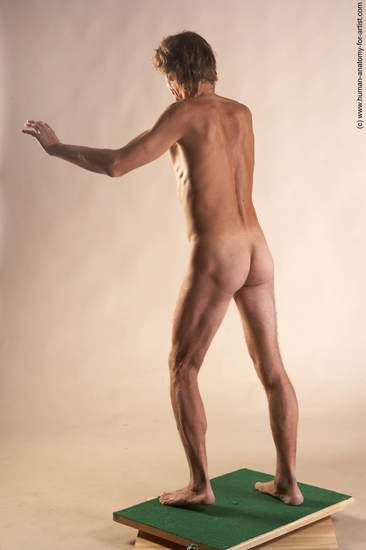 Nude Man White Standing poses - ALL Slim Short Grey Standing poses - simple Realistic