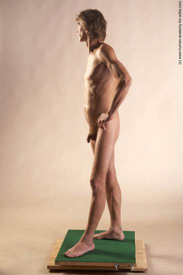 Nude Man White Standing poses - ALL Slim Short Grey Standing poses - simple Realistic