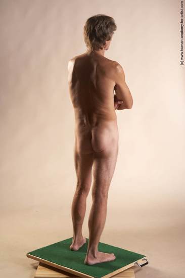 Nude Man White Standing poses - ALL Slim Short Grey Standing poses - simple Realistic