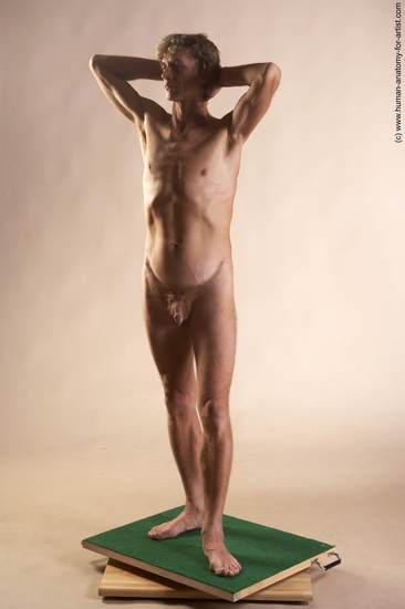 Nude Man White Standing poses - ALL Slim Short Grey Standing poses - simple Realistic