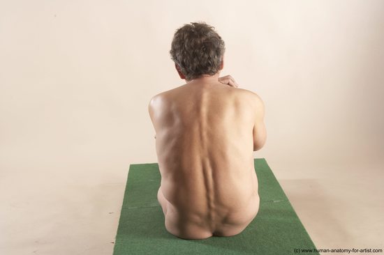 Nude Man White Sitting poses - simple Slim Short Grey Sitting poses - ALL Realistic