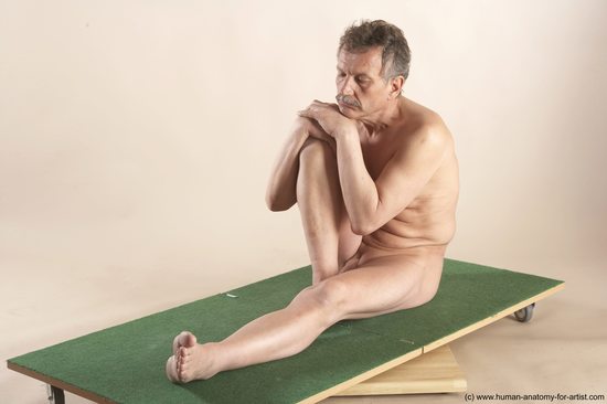 Nude Man White Sitting poses - simple Slim Short Grey Sitting poses - ALL Realistic