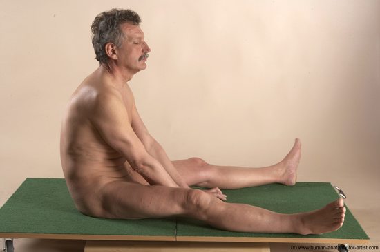 Nude Man White Sitting poses - simple Slim Short Grey Sitting poses - ALL Realistic