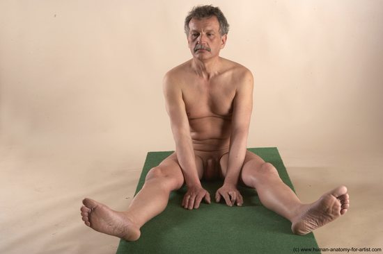 Nude Man White Sitting poses - simple Slim Short Grey Sitting poses - ALL Realistic