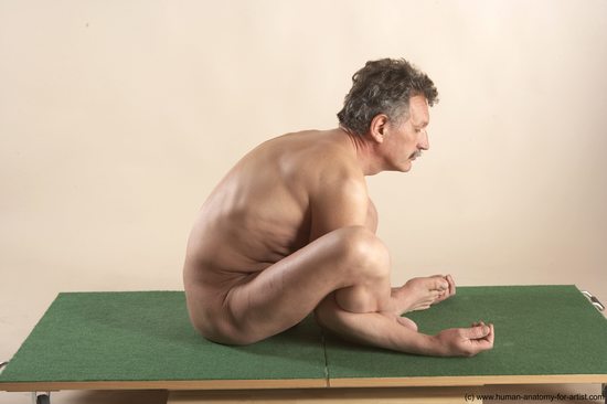 Nude Man White Sitting poses - simple Slim Short Grey Sitting poses - ALL Realistic