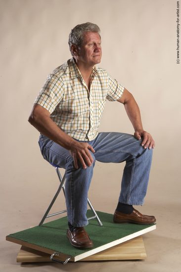 Casual Man White Sitting poses - simple Slim Short Grey Sitting poses - ALL Academic