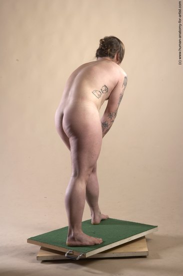 Nude Man White Standing poses - ALL Average Long Brown Standing poses - simple Realistic