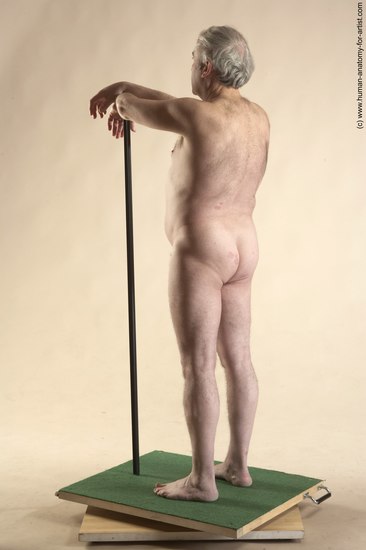 Nude Man White Standing poses - ALL Average Bald Grey Standing poses - simple Realistic