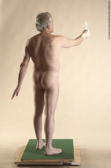 Nude Man White Standing poses - ALL Average Bald Grey Standing poses - simple Realistic