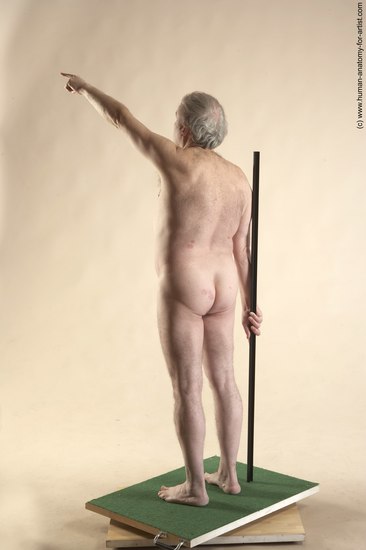 Nude Man White Standing poses - ALL Average Bald Grey Standing poses - simple Realistic