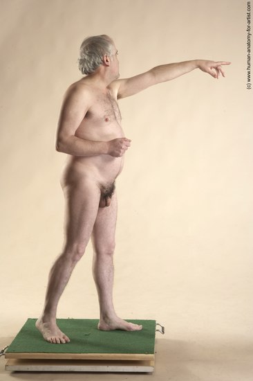 Nude Man White Standing poses - ALL Average Bald Grey Standing poses - simple Realistic