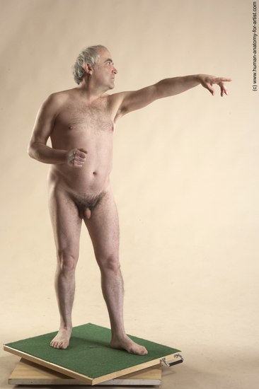 Nude Man White Standing poses - ALL Average Bald Grey Standing poses - simple Realistic