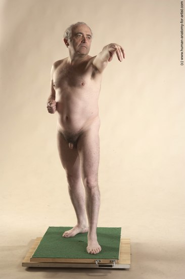 Nude Man White Standing poses - ALL Average Bald Grey Standing poses - simple Realistic