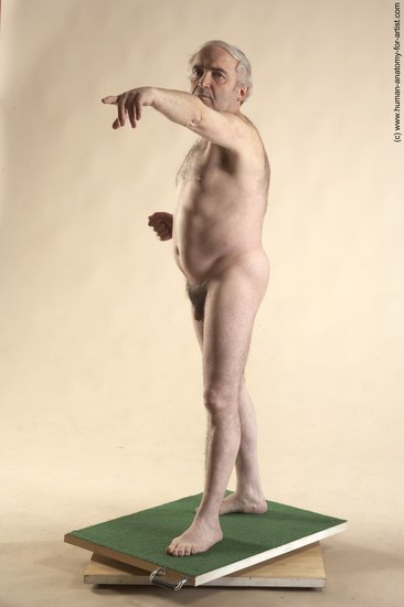 Nude Man White Standing poses - ALL Average Bald Grey Standing poses - simple Realistic