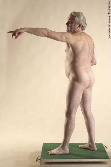 Nude Man White Standing poses - ALL Average Bald Grey Standing poses - simple Realistic