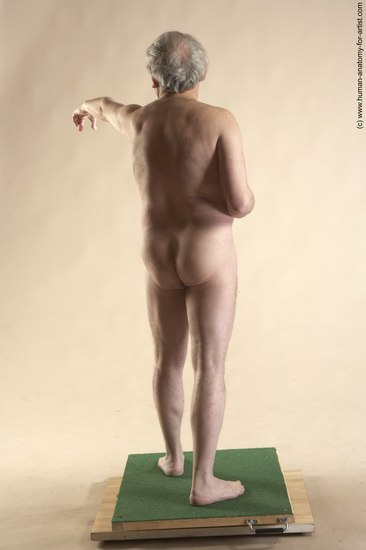 Nude Man White Standing poses - ALL Average Bald Grey Standing poses - simple Realistic