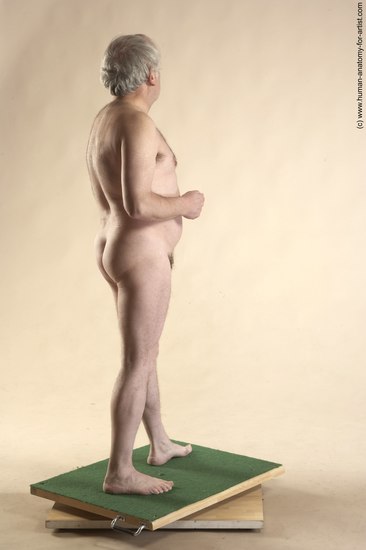 Nude Man White Standing poses - ALL Average Bald Grey Standing poses - simple Realistic