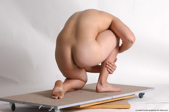 Nude Man White Laying poses - ALL Average Short Brown Laying poses - on back Realistic