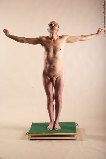 Nude Man White Standing poses - ALL Slim Bald Standing poses - simple Realistic