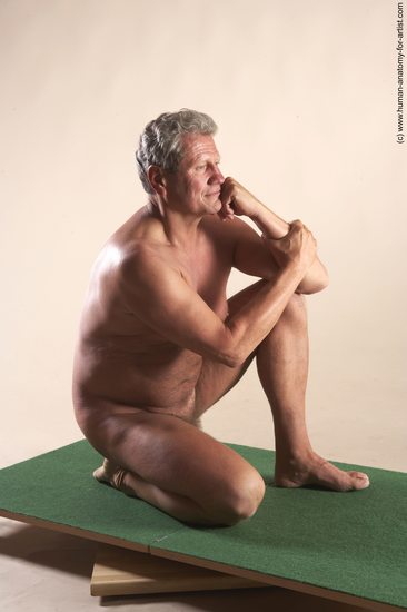 Nude Man White Kneeling poses - ALL Slim Short Grey Kneeling poses - on one knee Realistic