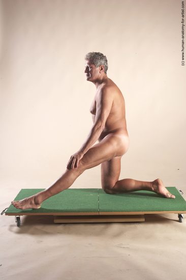 Nude Man White Kneeling poses - ALL Slim Short Grey Kneeling poses - on one knee Realistic