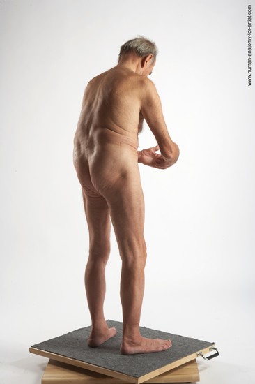 and more Nude Man White Standing poses - ALL Slim Bald Grey Standing poses - simple Realistic