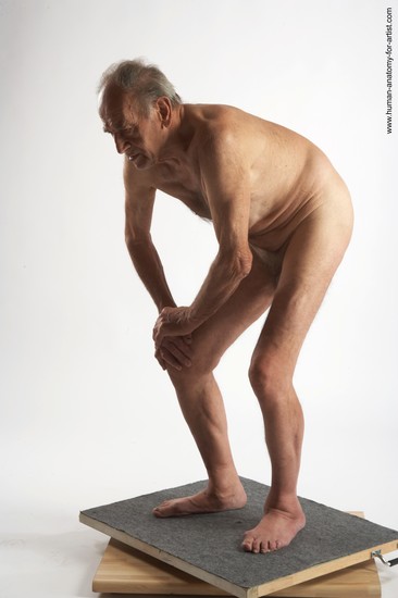 and more Nude Man White Standing poses - ALL Slim Bald Grey Standing poses - simple Realistic