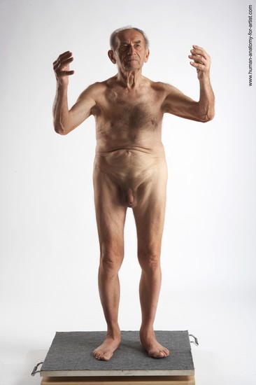 and more Nude Man White Standing poses - ALL Slim Bald Grey Standing poses - simple Realistic