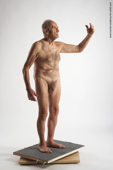 and more Nude Man White Standing poses - ALL Slim Bald Grey Standing poses - simple Realistic