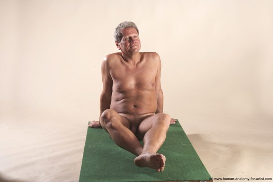 Nude Man White Sitting poses - simple Slim Short Grey Sitting poses - ALL Realistic