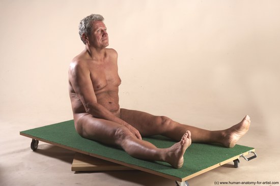 Nude Man White Sitting poses - simple Slim Short Grey Sitting poses - ALL Realistic