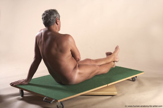 Nude Man White Sitting poses - simple Slim Short Grey Sitting poses - ALL Realistic