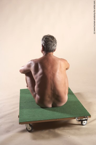 Nude Man White Sitting poses - simple Slim Short Grey Sitting poses - ALL Realistic