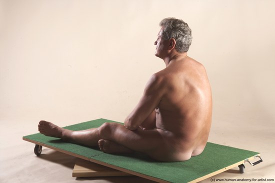 Nude Man White Sitting poses - simple Slim Short Grey Sitting poses - ALL Realistic