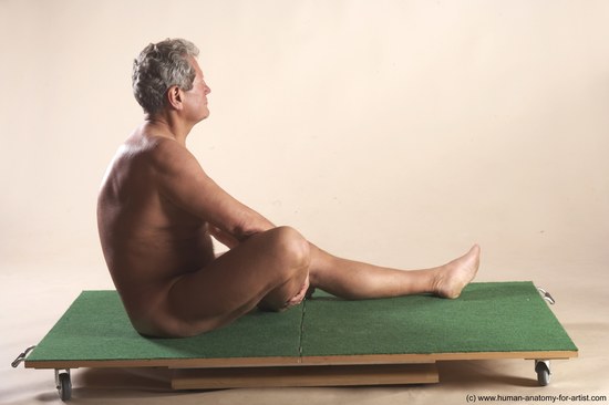 Nude Man White Sitting poses - simple Slim Short Grey Sitting poses - ALL Realistic