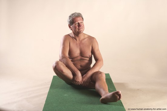 Nude Man White Sitting poses - simple Slim Short Grey Sitting poses - ALL Realistic