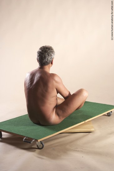 Nude Man White Sitting poses - simple Slim Short Grey Sitting poses - ALL Realistic