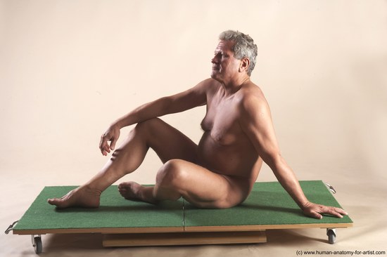 Nude Man White Sitting poses - simple Slim Short Grey Sitting poses - ALL Realistic