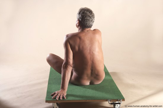 Nude Man White Sitting poses - simple Slim Short Grey Sitting poses - ALL Realistic