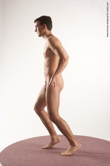 Nude Man White Standing poses - ALL Slim Short Brown Standing poses - simple Realistic