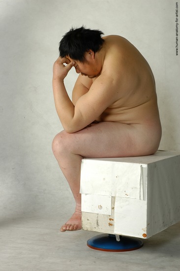 Nude Man Asian Standing poses - ALL Chubby Short Brown Standing poses - simple Realistic