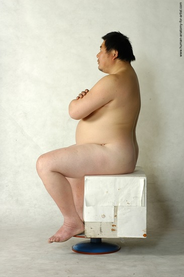 Nude Man Asian Standing poses - ALL Chubby Short Brown Standing poses - simple Realistic