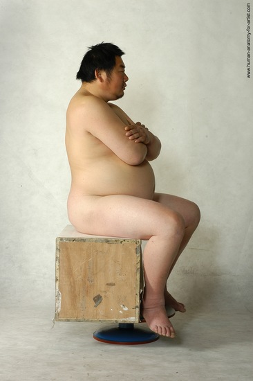 Nude Man Asian Standing poses - ALL Chubby Short Brown Standing poses - simple Realistic