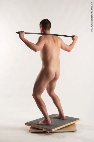 Nude Man White Standing poses - ALL Average Short Brown Standing poses - simple Realistic