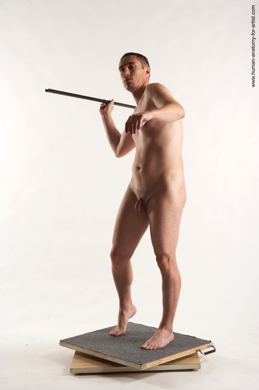 Nude Man White Standing poses - ALL Average Short Brown Standing poses - simple Realistic