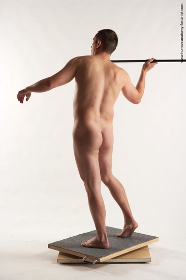 Nude Man White Standing poses - ALL Average Short Brown Standing poses - simple Realistic