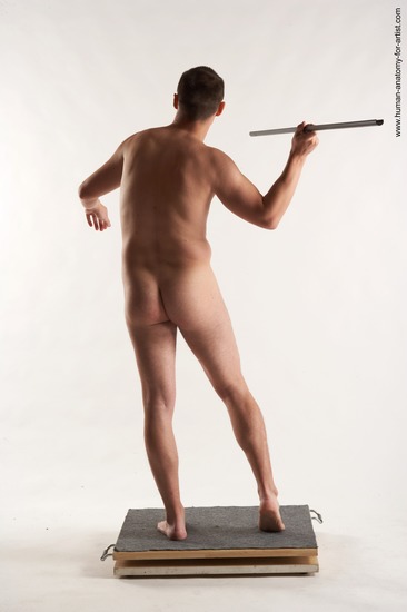 Nude Man White Standing poses - ALL Average Short Brown Standing poses - simple Realistic