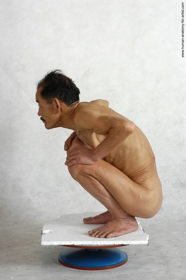 and more Nude Man Asian Standing poses - ALL Slim Short Black Standing poses - simple Realistic